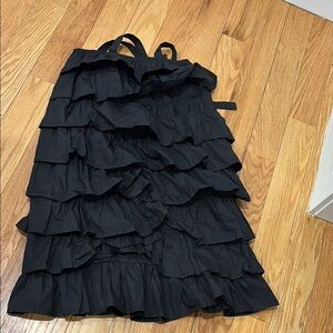 Kids black ruffle dress